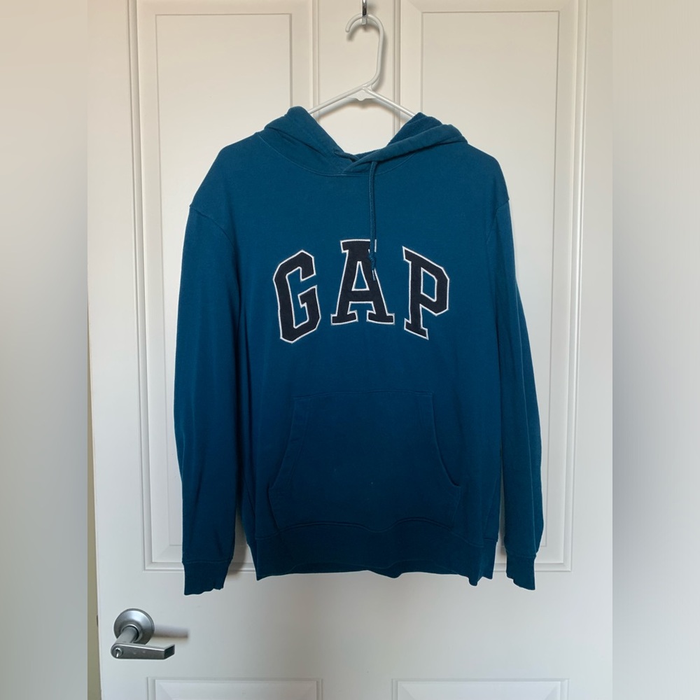 Gap Mens Blue Logo Hoodie Size Medium
